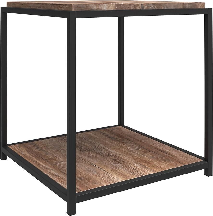 Loft24 Quincy|Endtable met zwart metalen frame Eiken