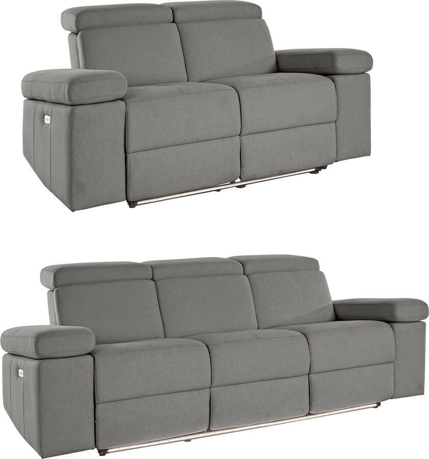 Loft24 Rayland set 2-3 pers elektrisch Grijs