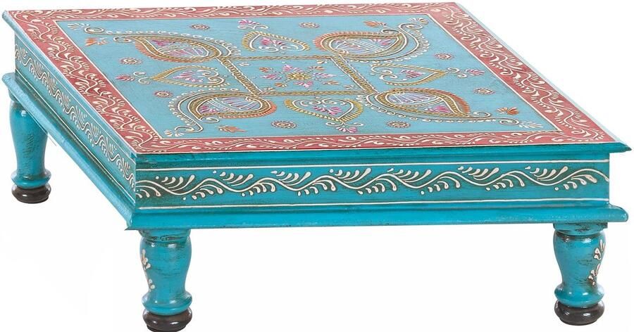 Loft24 Salim Accent Tafel in Mangohout turquoise