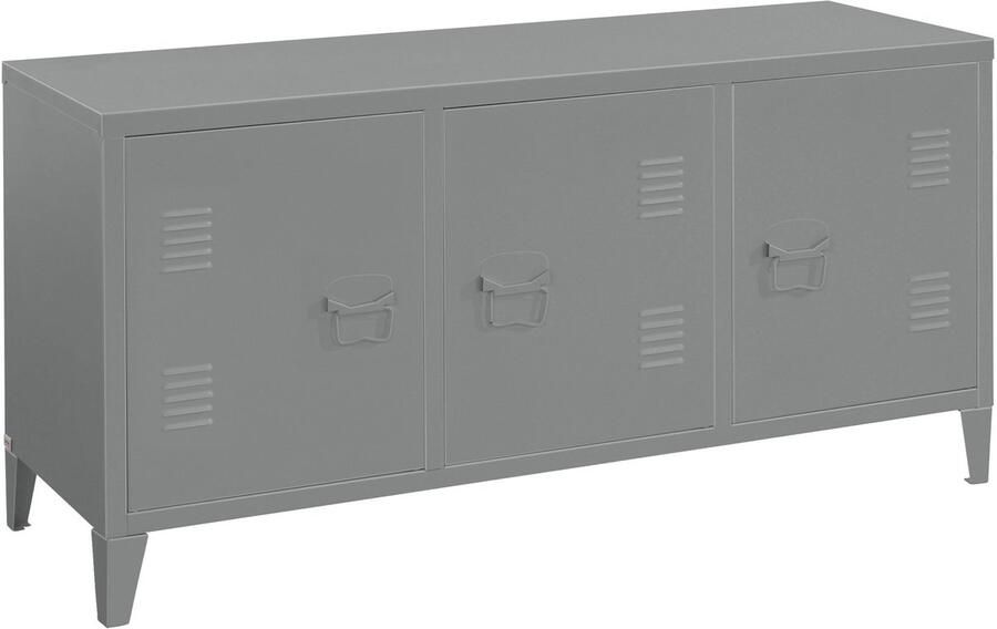 Andas Tv-meubel Jensjorg Tv-meubel van metaal 1 x plank achter de deur breedte 120 cm