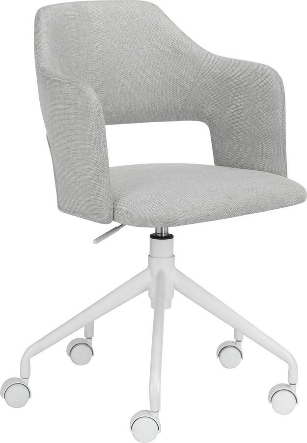 Loft24 Sanna|Bureaustoel in metaal lichtgrijs