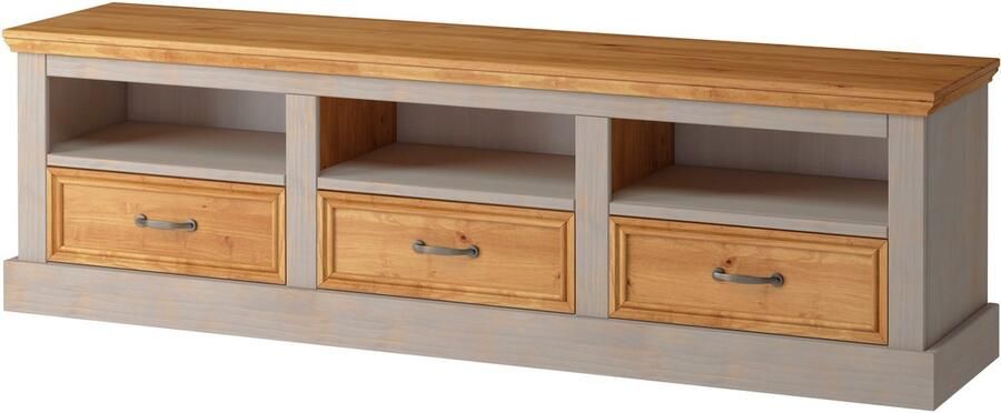 Loft24 Selma|TV-meubel met 3 laden in Pine Grey en Stain Wax - Foto 2