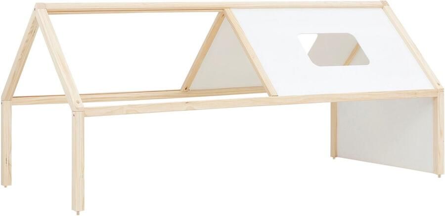 Loft24 Square Line|Bed Roof Headboard in Pine White Nature