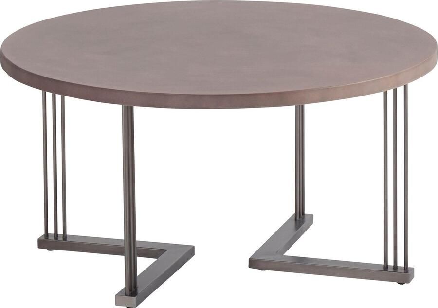 Loft24 Steph Koffietafel 80 cm in Zwart Metaal