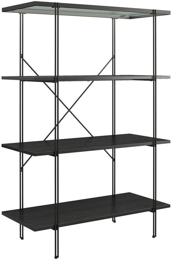 Dorel Home Ordnerrek Wainwright Bovenblad van glas breedte 79 5 cm hoogte 117 cm metalen stelling (1 stuk) - Foto 8