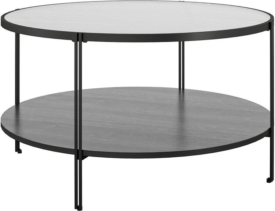 Dorel Home Salontafel Wainwright met tafelblad van glas plank breedte 81 5 cm hoogte 45 cm (1 stuk) - Foto 4