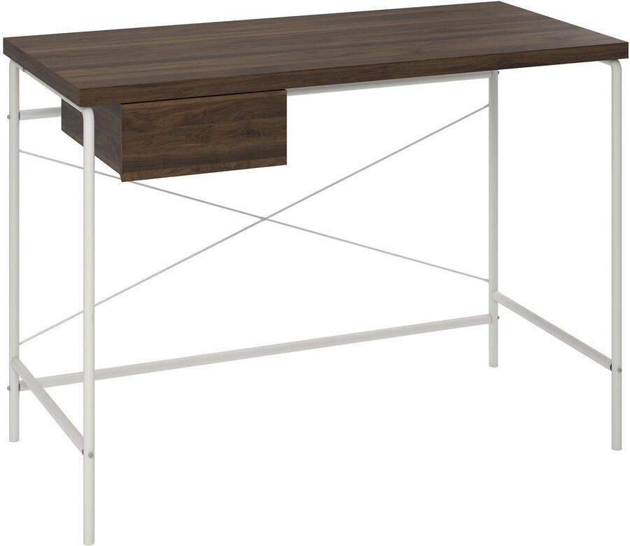 Loft24 Webster|Computerbureau met 1 lade in bruin