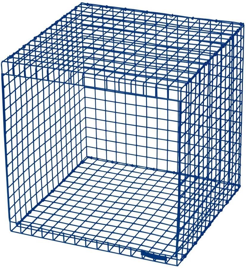 Loft24 WIRE CUBIC|Bijzettafel in blauw metaal