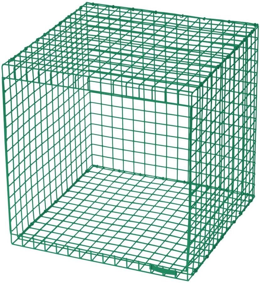 Loft24 WIRE CUBIC|Bijzettafel in groen metaal