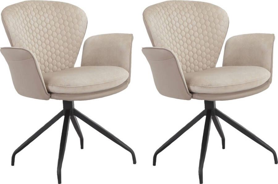 Loft24 Lucia|Eetkamerstoel 2 PK Taupe