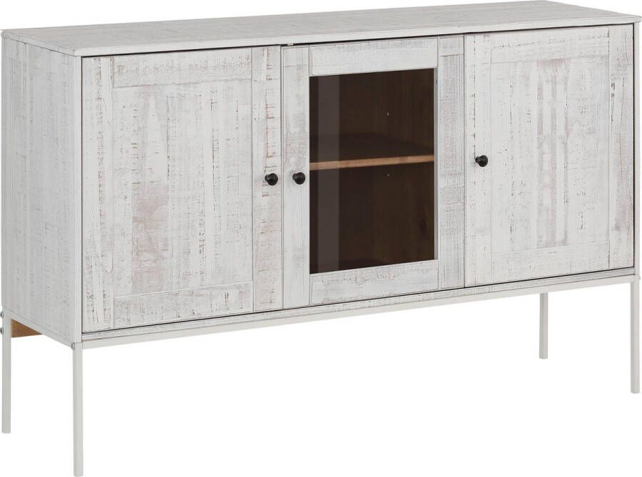 Loft24 Mette Dressoir met 3 deuren en 2 lades in grenen wit