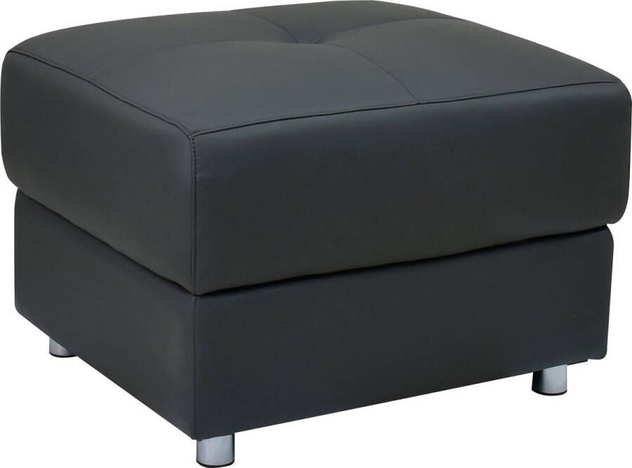 Loft24 Pareli Ottomaans grijs leer