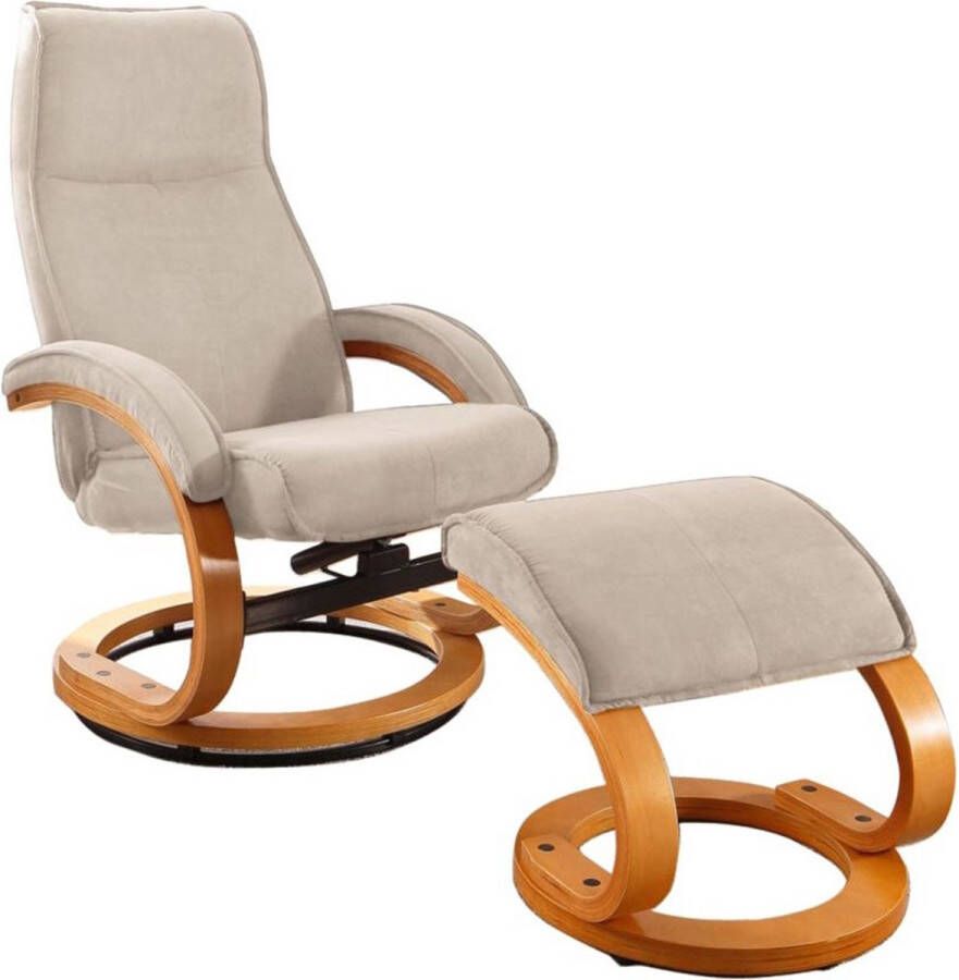 Loft24 PARIS Fauteuil + Kruk Creme
