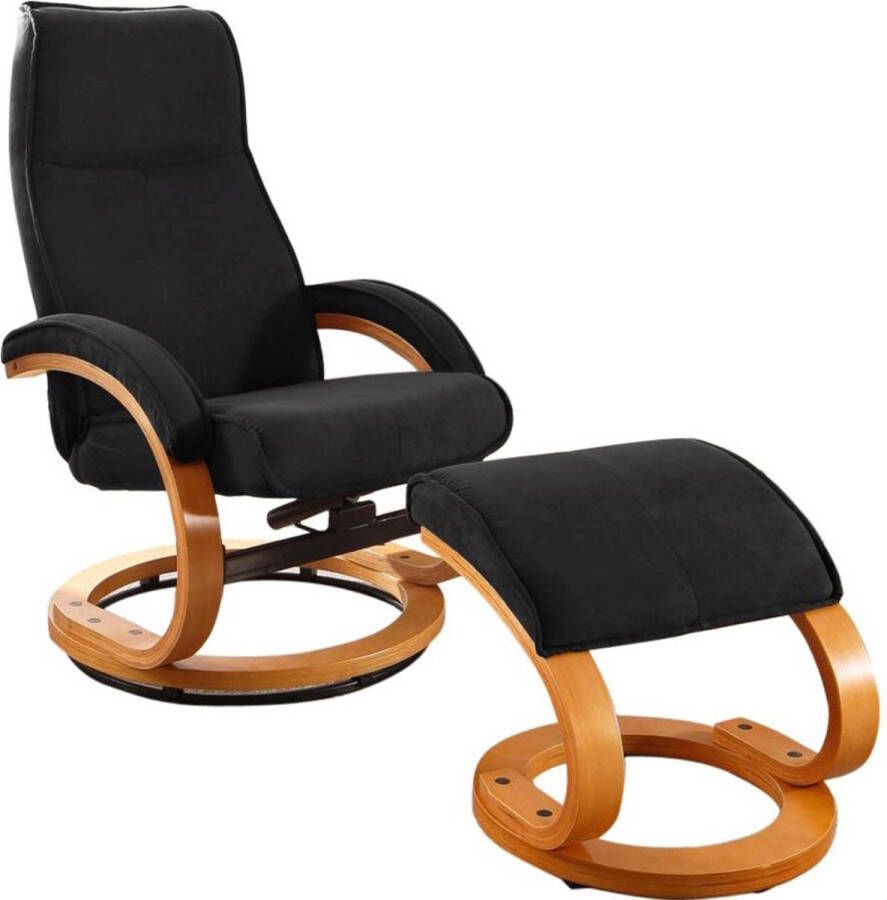 Loft24 PARIS Fauteuil + Kruk Zwart