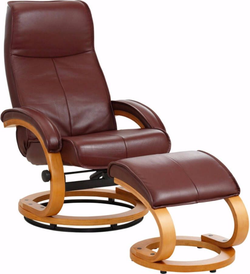 Loft24 PARIS Relaxfauteuil + Kruk Rood