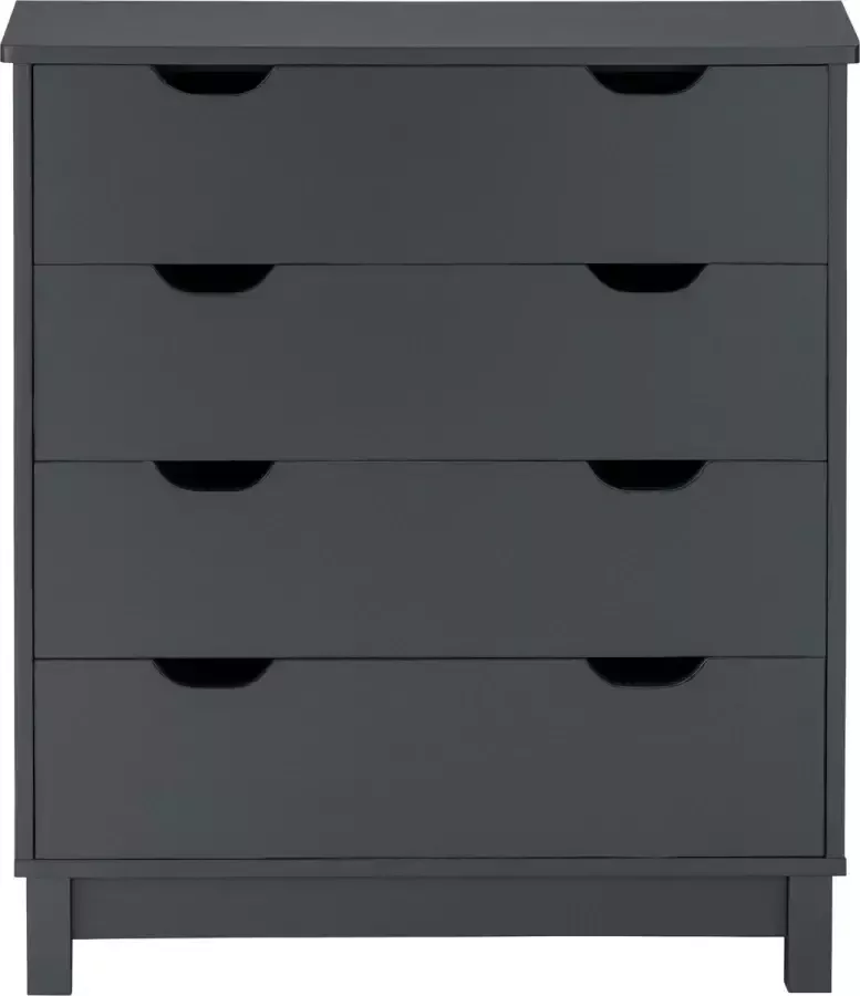 Loft24 Pinea ladekast 4 lades breed antraciet