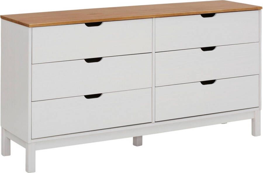 Loft24 Post|Commode 6 laden in wit & wasbeits