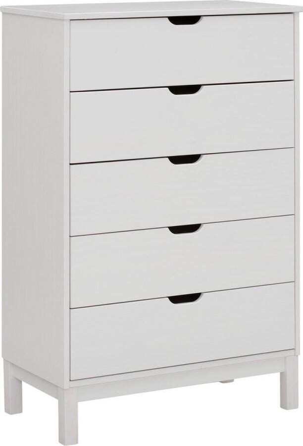 Loft24 Post|Ladekast met 5 lades in natuurlijk grenenhout