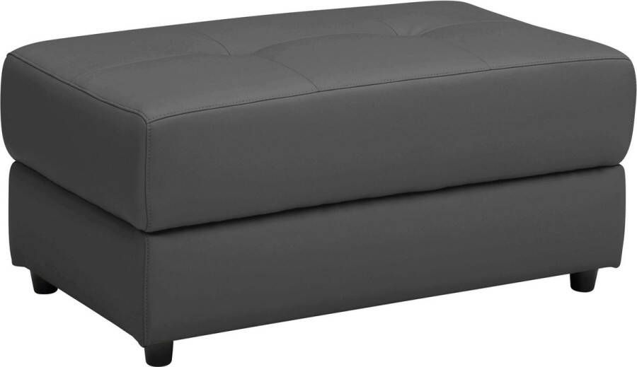 Loft24 Rayland Poef Zwart PU