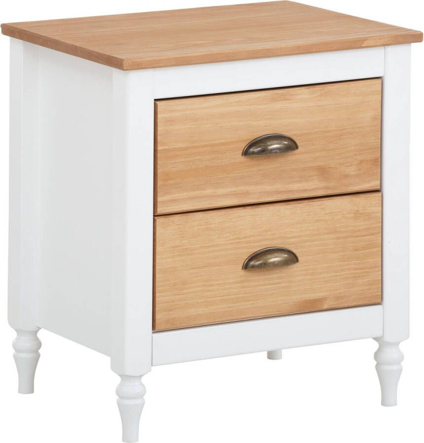 Loft24 Rio Nachtkastje met 2 laden in White Pine