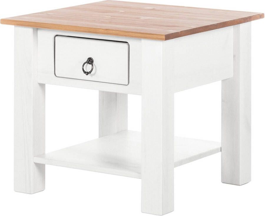 Loft24 Ines Koffietafel met 1 Lade in Pijnboom Wit en Honing - Foto 2