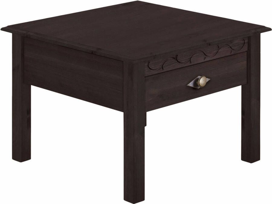 Loft24 Salontafel met 2 lades in grenen donkerbruin - Foto 2