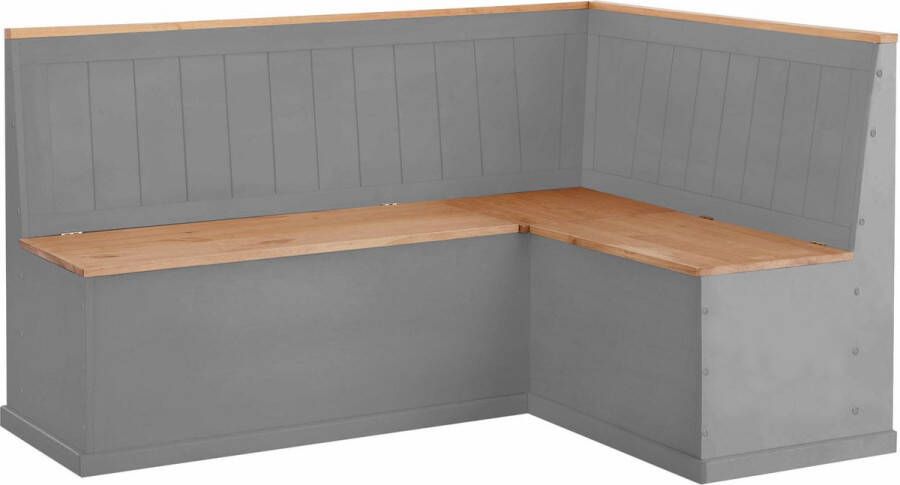 Loft24 Sara|Sara Eetkamerbank in grenen grijs gebeitste was