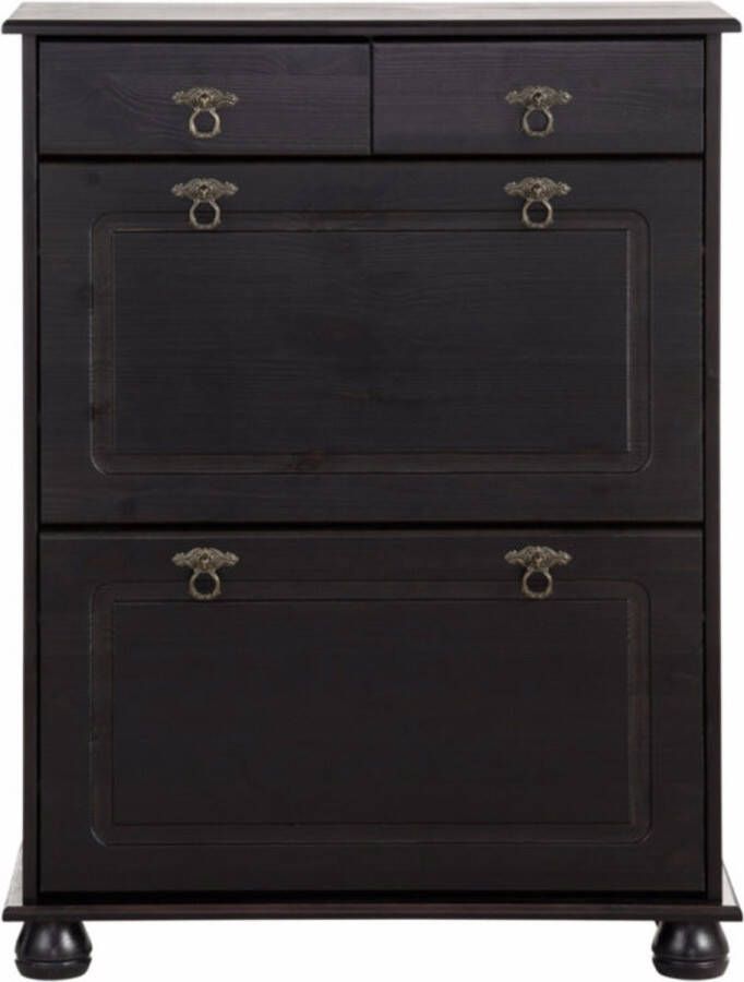 Lofft24 Finca|Schoenenkast met 2 lades en 2 kleppen in Pine Brown - Foto 2