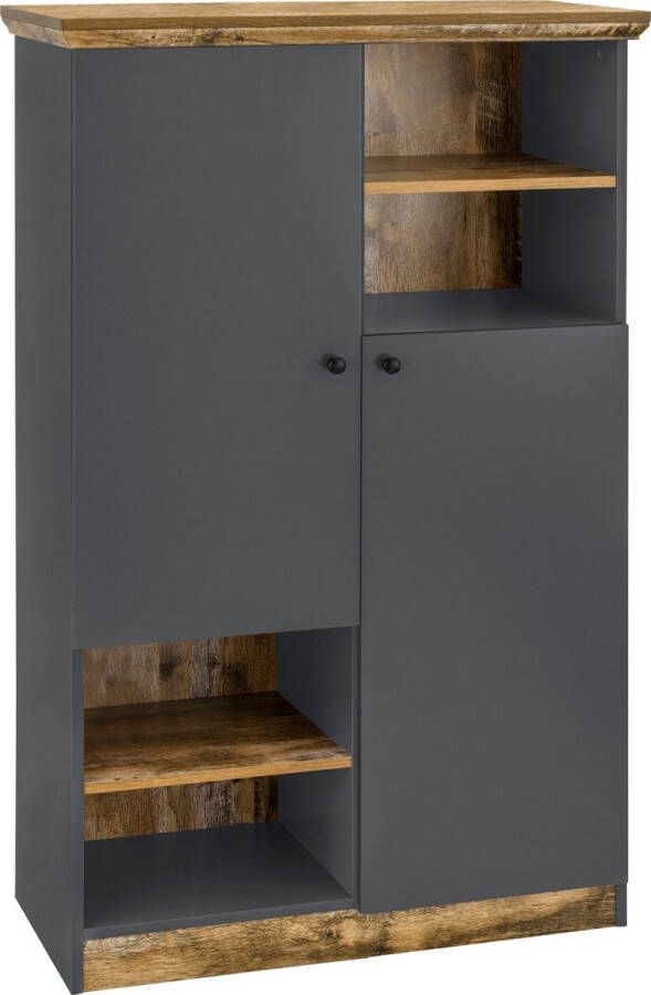 Loft24 Castor|Schoenenkast 2 deuren MDF bruin en wit - Foto 2