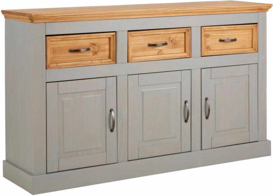 Loft24 Selma Dressoir 3 Deuren 3 Laden Grijs