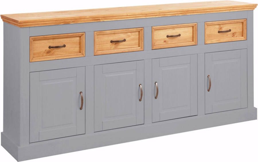 Loft24 Selma|Dressoir met 4 deuren en 4 laden Grijs