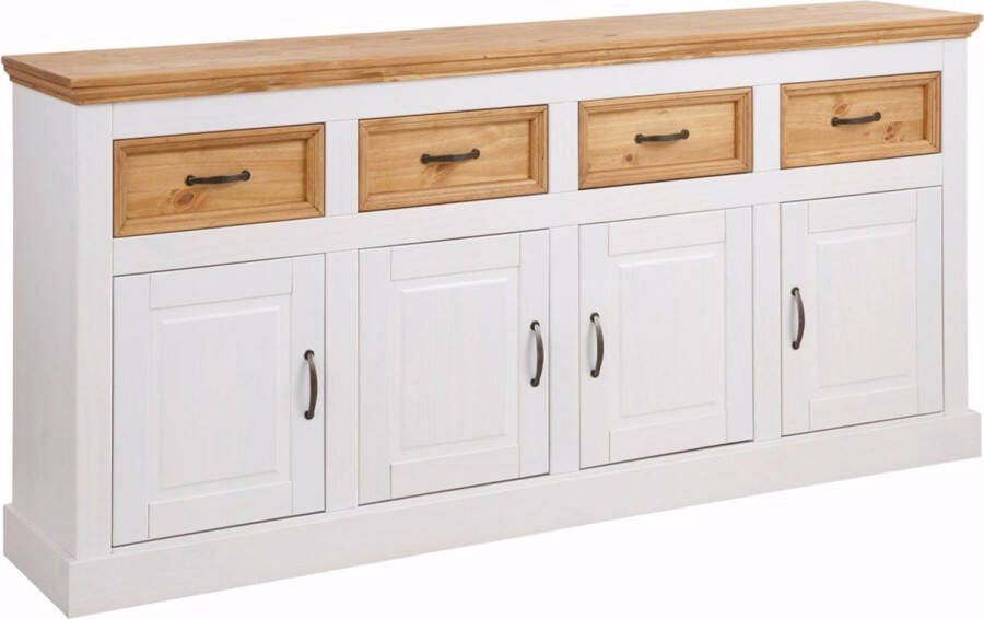 Loft24 Selma|Dressoir met 4 Deuren en 4 Laden Wit gebeitst