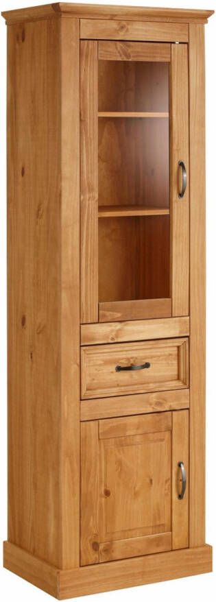 Loft24 Selma|Vitrine 1 glazen deur 1 houten deur in beitswas - Foto 2