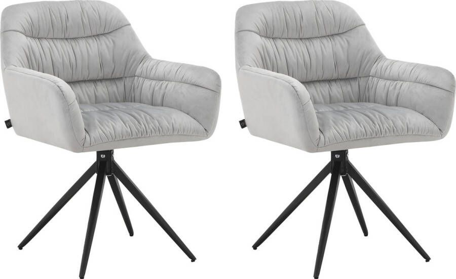 Loft24 Tokyo Fauteuil 2 stuks Lichtgrijs