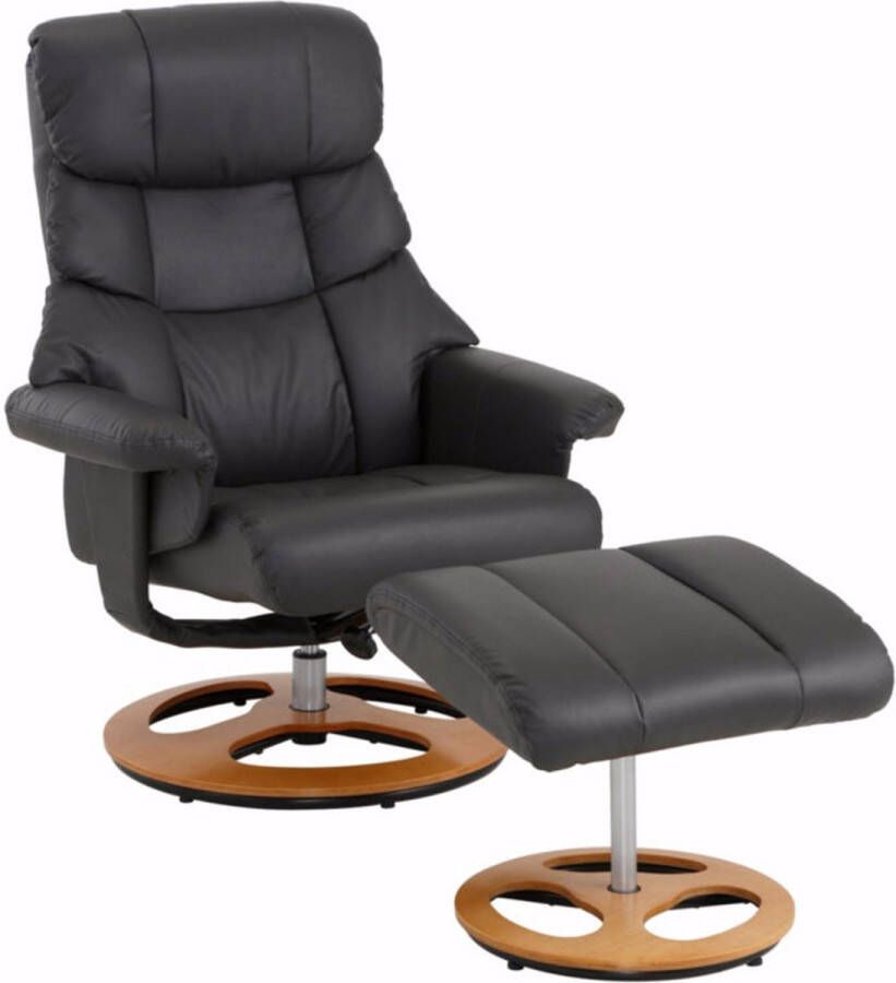 Loft24 Toulon Relaxfauteuil + Kruk Eiken