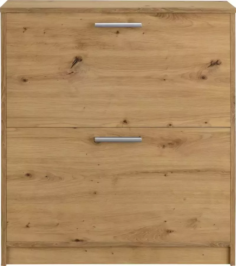 Loft24 Uma schoenenkast 2 kleppen Ambachtelijk eiken