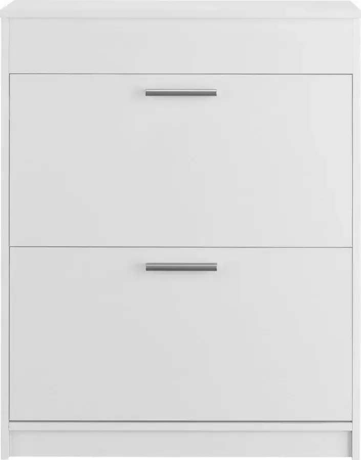 Loft24 Bill|Schoenenkast met 2 kleppen en 1 bovenplaat klep Wit