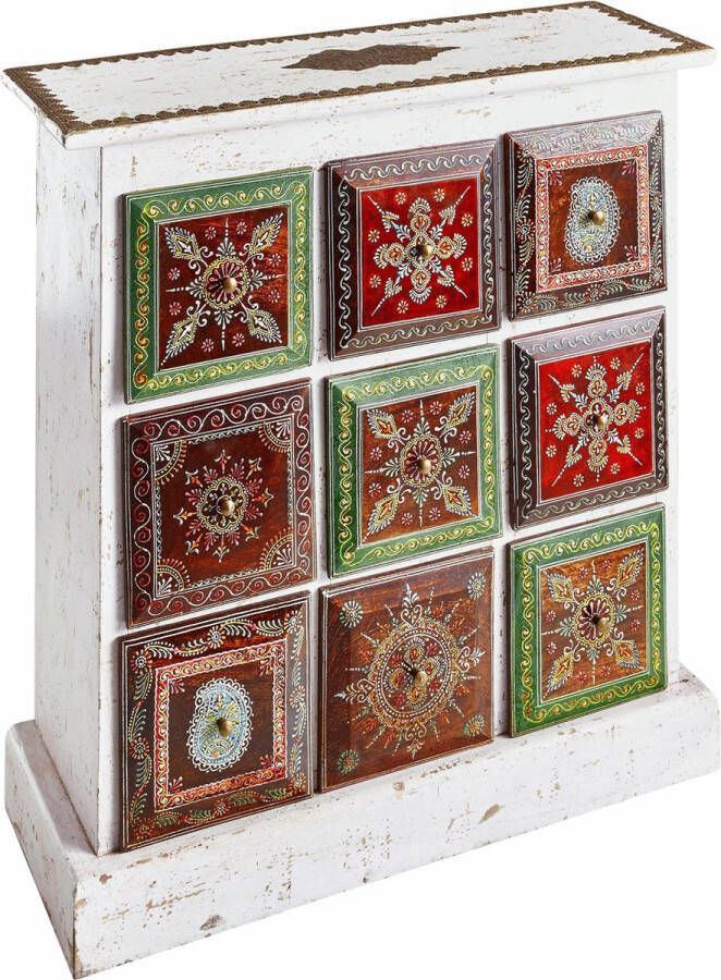 Loft24 Vivek|Commode 9 Laden Mix Handgemaakt Mangohout