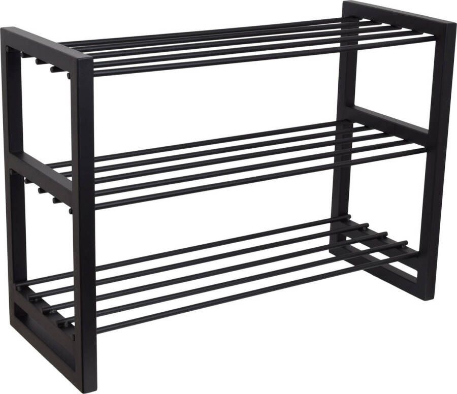 Loft42 Hall Dubbel schoenenrek Metaal Zwart