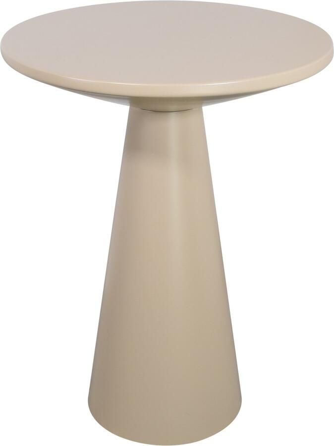 LOFT42 Bijzettafel Ferry trompetvoet Metaal Beige 60x44