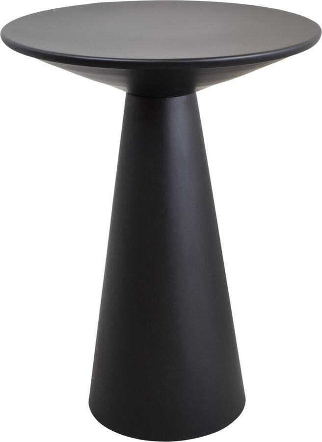 Loft42 Bijzettafel Ferry trompetvoet Metaal Zwart 60x44