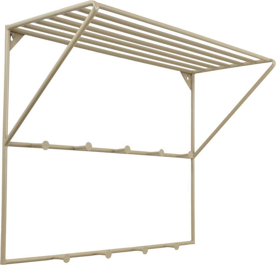 LOFT42 Jasmin Kapstok – Beige – Metaal – 9 haken 60x80x32