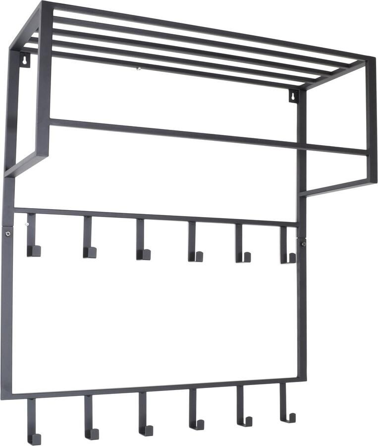 LOFT42 Kapstok Boris Zwart – Metaal – 12 haken 90x80x30