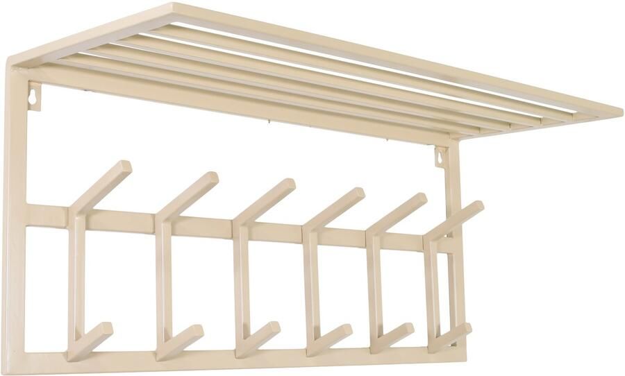 LOFT42 Kapstok Jaimy Beige – Metaal – 6 dubbele haken 80x35x30