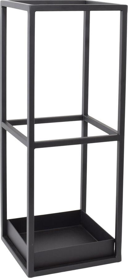 LOFT42 Stormy Paraplubak Zwart Metaal – 53x20x20