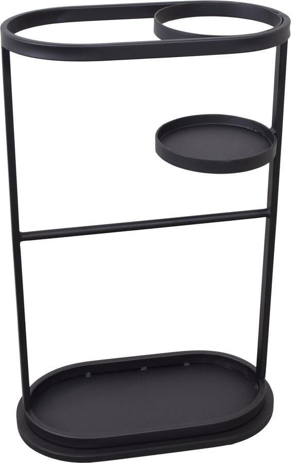 LOFT42 Stormy Paraplubak Zwart Metaal – 53x20x20