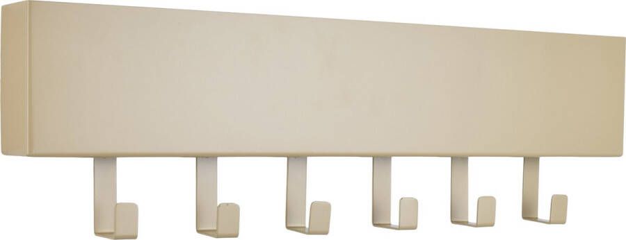LOFT42 Mula Wandkapstok 61x19x6 Beige metaal 6 haken