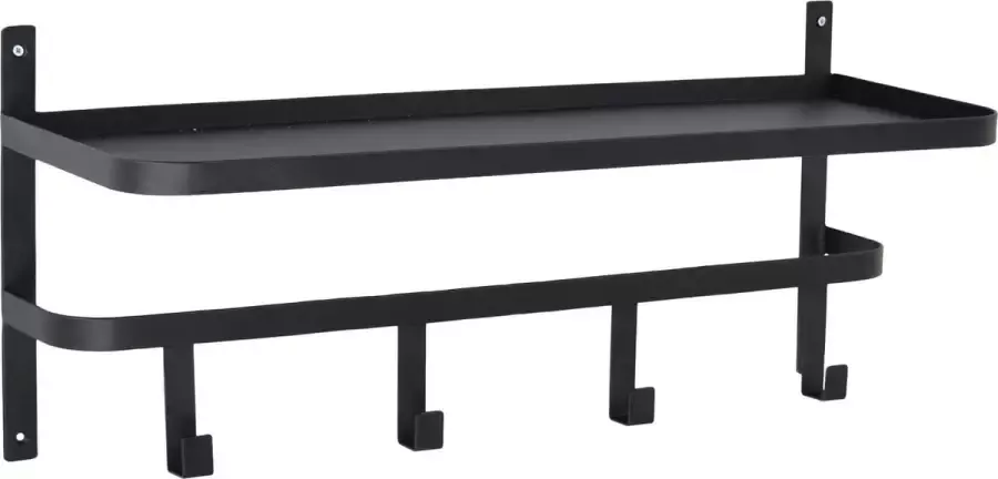 LOFT42 Shelf Kapstok Zwart – Metaal – 4 haken