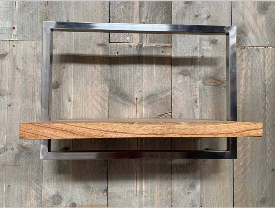 Loftdeur Industriële Wandplank Shelfie C RVS – 50cm X 35cm
