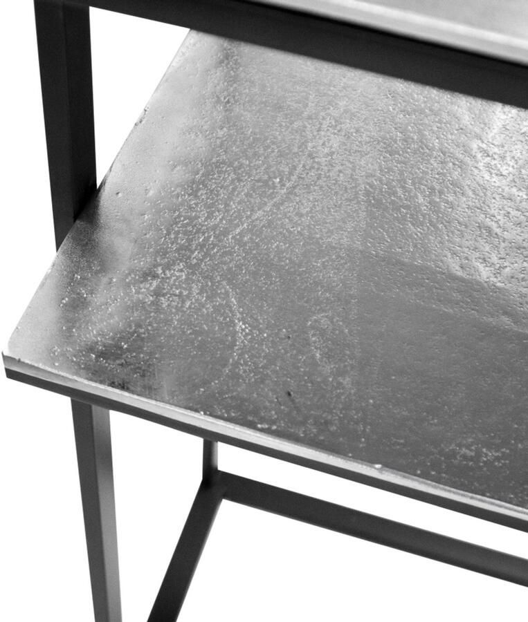 LoftLi Bureau Black Raw aluminium L 90 cm W 35 cm H 80 cm Aluminium